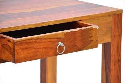 315XX8sCrQL Custom Decor Sheesham Wood Solid Wood Study Table (Free Standing, Finish Color - Provincial Honey Finish) - Image 4