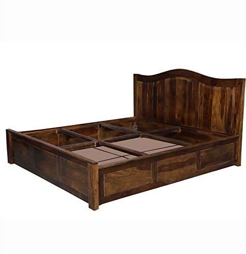 415yBBNpMgL Custom Decor Sheesham Wood King & Queen Size Wooden Storage Bed Solid Back Rest Cushion Honey Finish (King, Deisgn 1) - Image 6