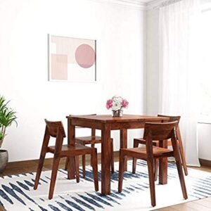 Custom Decor Rock Dining Set 4 Seater - Honey