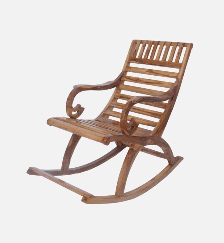 Custom Decor Shesham Wood Traditional Rocking Tropical Comfortable Rocking Chair |