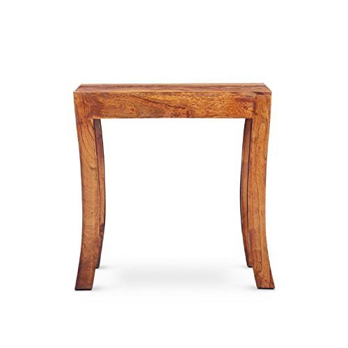 41ODl0S+3wL Custom Decor Elmora Brown Solid Wooden Nesting Tables Set of 3 - Honey Teak Finish - Image 6