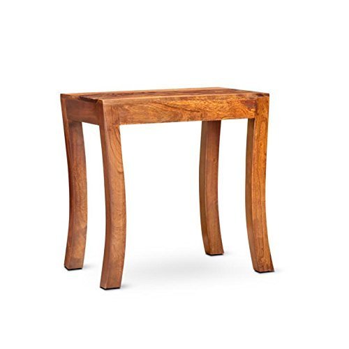 41QDSwVR9pL Custom Decor Elmora Brown Solid Wooden Nesting Tables Set of 3 - Honey Teak Finish - Image 5