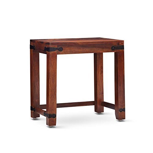 41cRyzEPsPL Custom Decor Gibson Brown Solid Wooden Nesting Tables Set of 3 - Mahognay Finish - Image 7