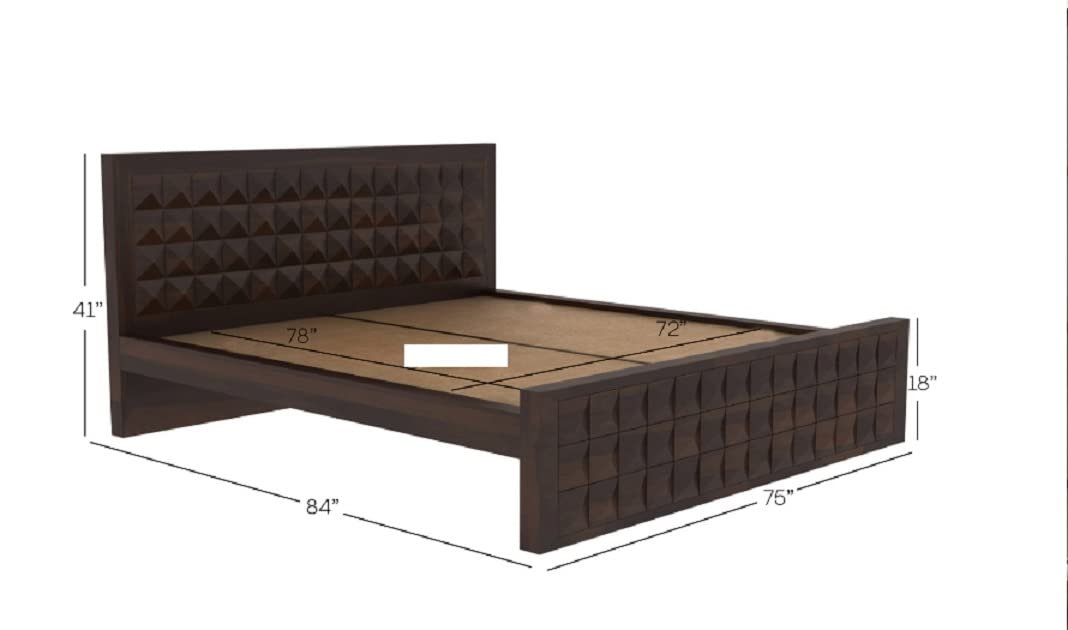 41uvFW8Q3ML._SL1068_ Custom Decor Sheesham Wood King & Queen Size Wooden Storage Bed Solid Back Rest Cushion Honey Finish (Queen, Deisgn 3) - Image 3