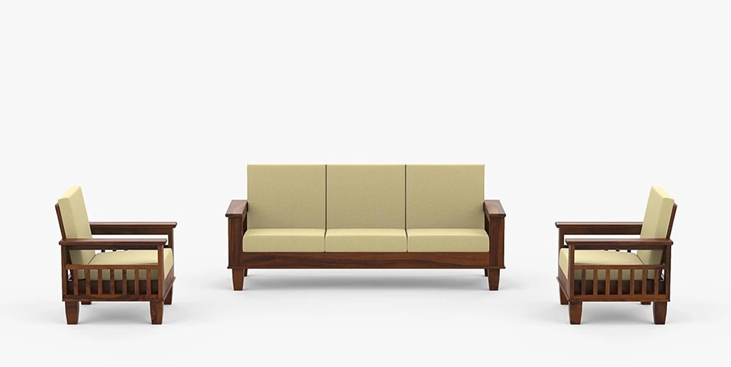 5100vIJqnOL._SL1500_ Custom Decor Sheesham Wood 3+1+1 5 Seater Sofa Set for Living Room | Solid Wood Sofa with Cushions and Storage | DIY Assembly - All Accessories Included (Honey-Beige) - Image 5