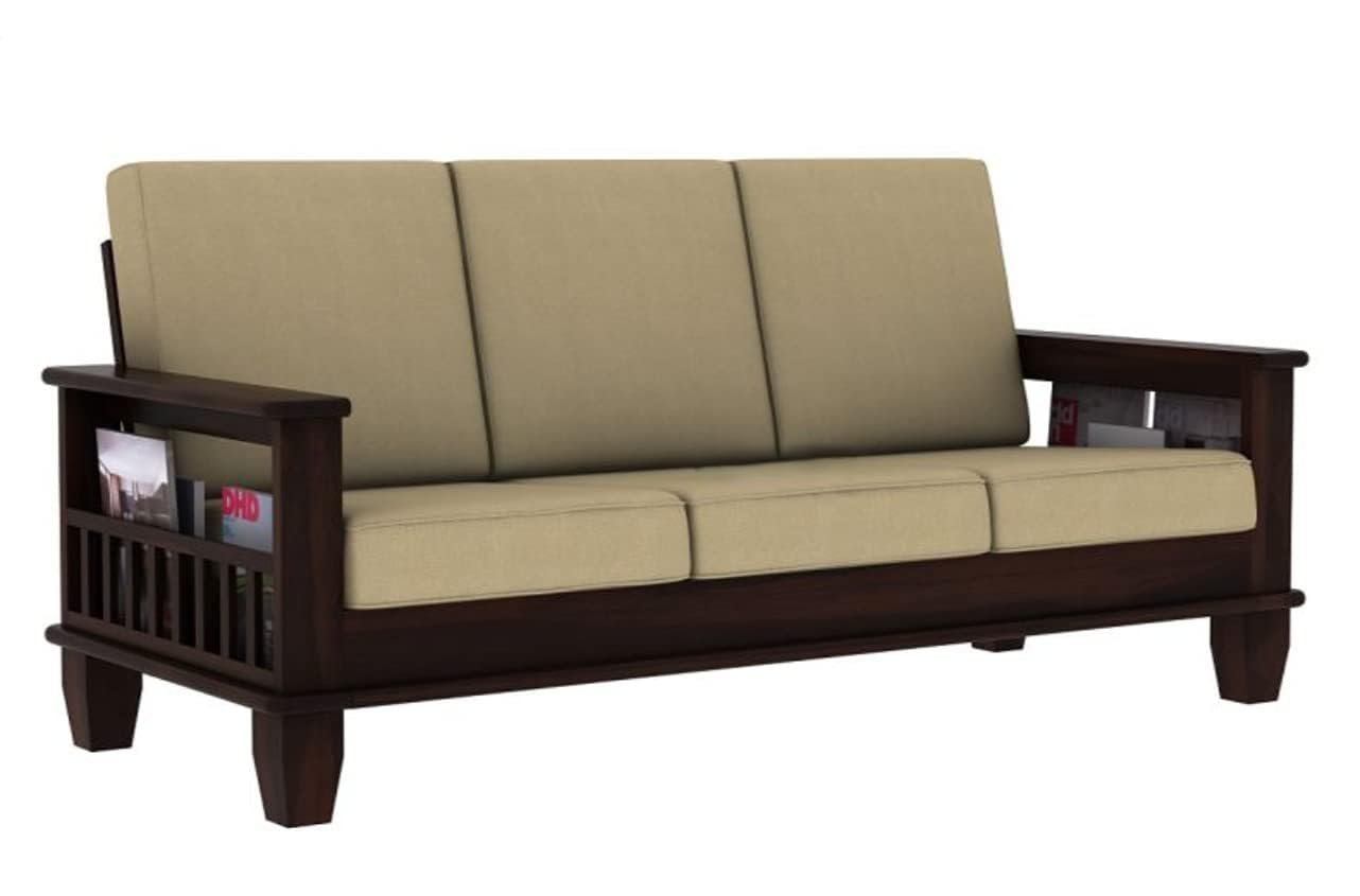 511s+yPQEiL._SL1282_ Custom Decor Solid Sheesham Wooden 3 Seater Sofa Set for Living Room and Office | 3 Three Seater Walnut Finish | - Image 4