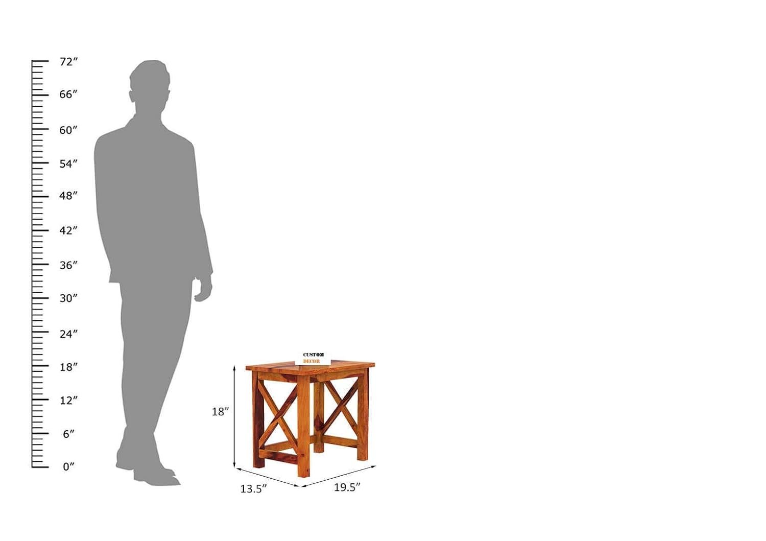 511zsAXQ-LL._SL1500_ Custom Decor Sheesham Wood Nesting Table Set of 3 Stools for Home - Honey Finish - Image 3
