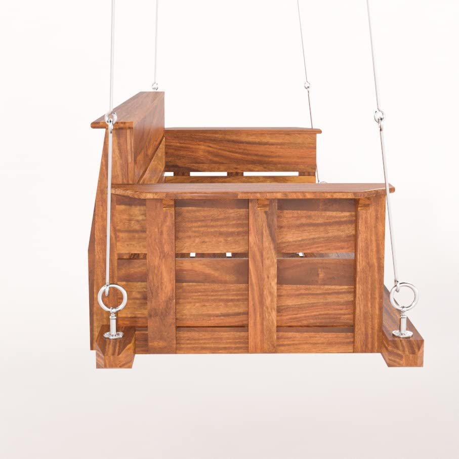 51EauIEqNEL Custom Decor Sheesham Wood Jhula for Home Indoor, Garden Outdoor Wooden Large Swing DIY(Do-It-Yourself) (Natural) - Image 6