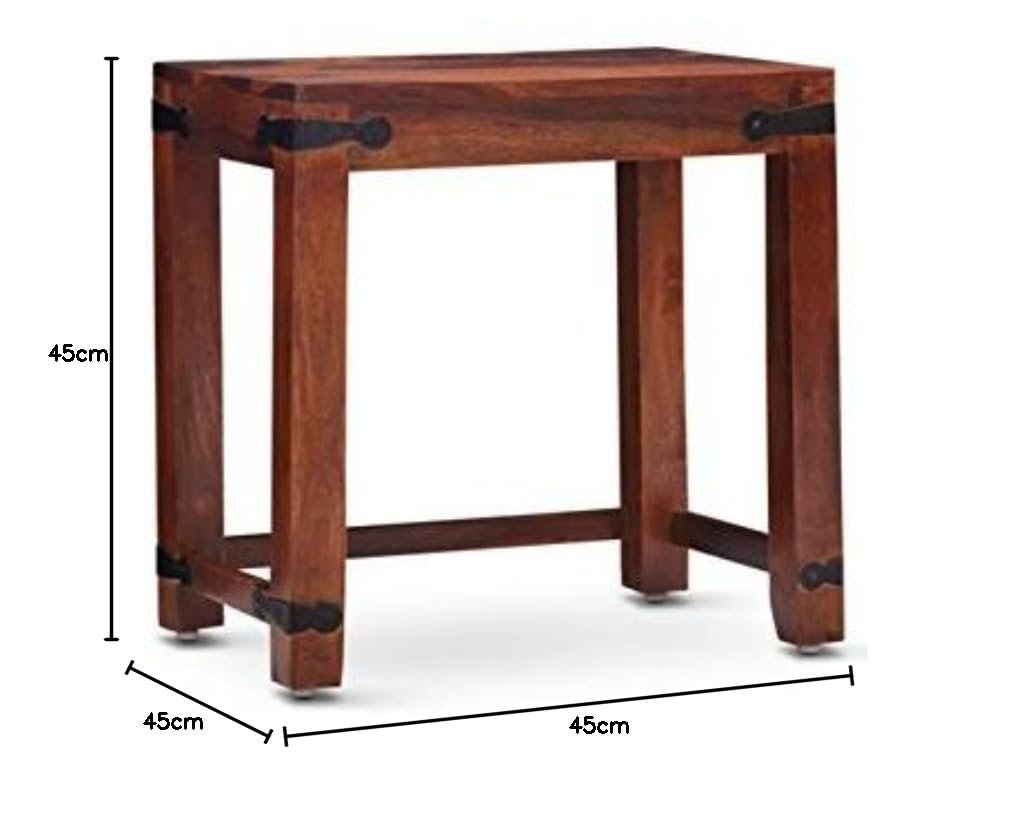 51EkmmfxT6L._SL1012_ Custom Decor Gibson Brown Solid Wooden Nesting Tables Set of 3 - Mahognay Finish - Image 3