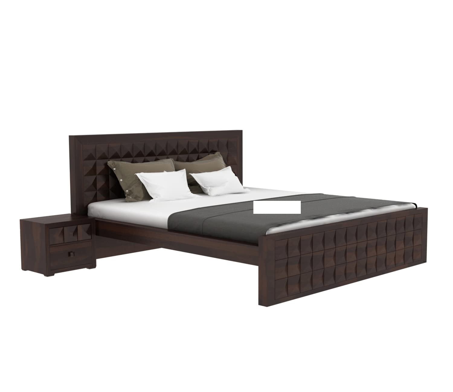 51GHKyzi3cL._SL1500_ Custom Decor Sheesham Wood King & Queen Size Wooden Storage Bed Solid Back Rest Cushion Honey Finish (Queen, Deisgn 3) - Image 4
