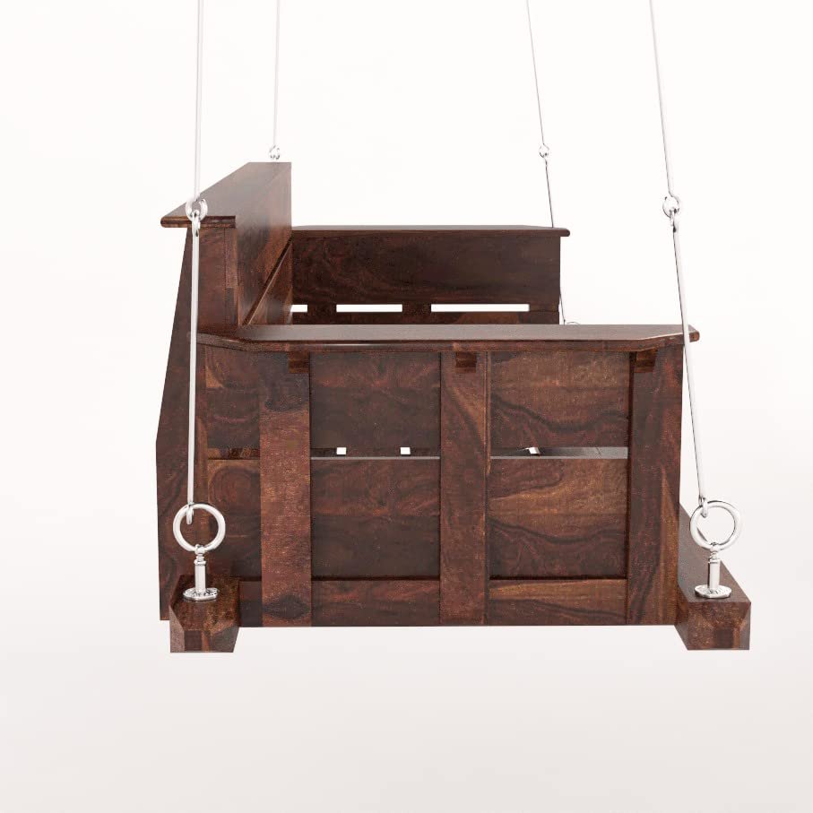 51NL7b9Em3L Custom Decor Sheesham Wood Jhula for Home Indoor, Garden Outdoor Wooden Large Swing DIY(Do-It-Yourself) (Walnut) - Image 6