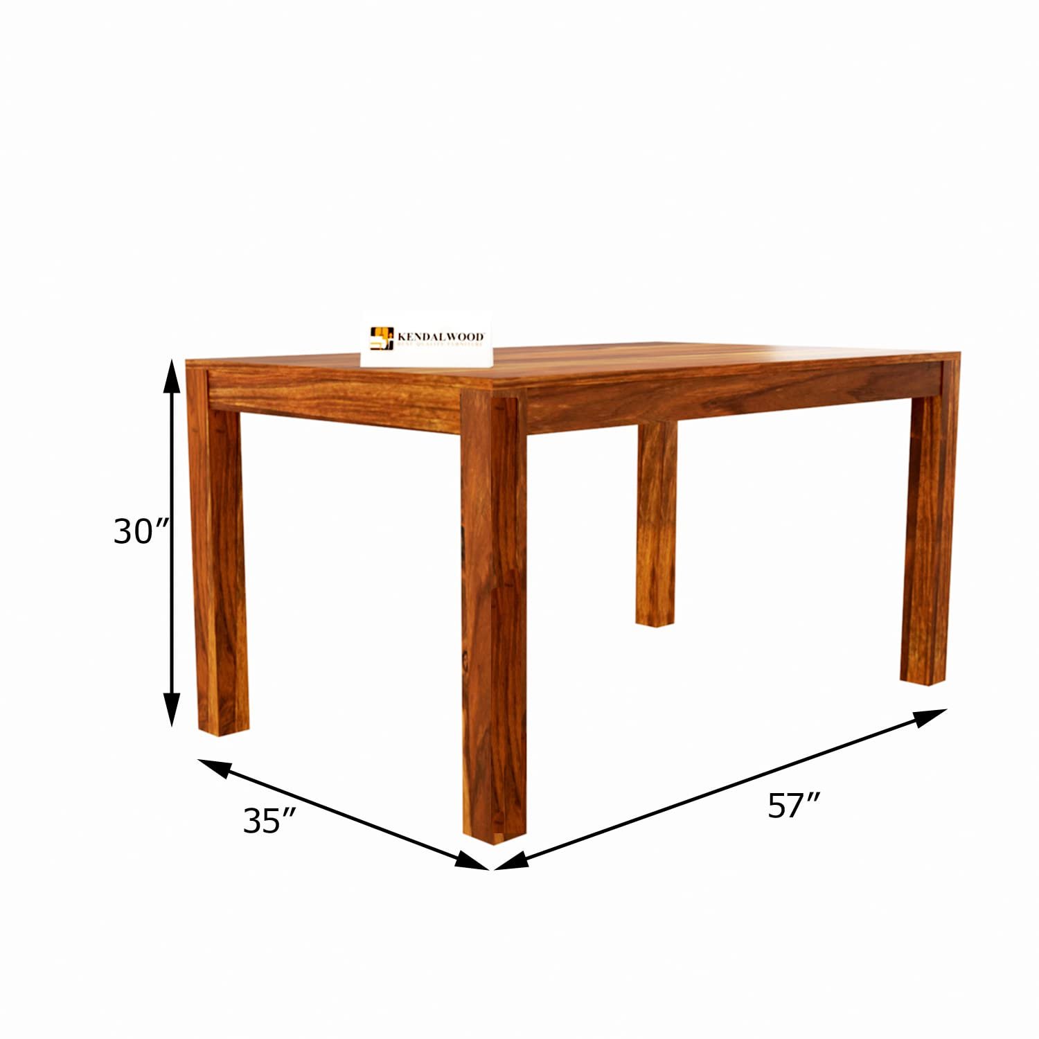 51Q+nHeW8xL._SL1500_ Custom Decor Wood Dinning Table 6 Seater Chairs | Wooden Dining Table with 6 Chairs - Honey Finish - Image 5