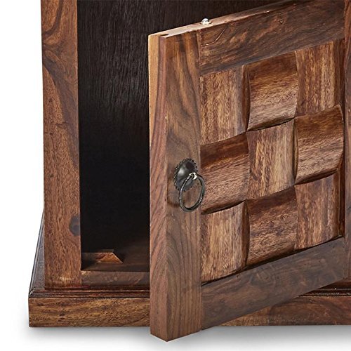 51W7bOCsgTL Custom Decor Grayson Bed Side Table - Natural Teak Brown - Image 7