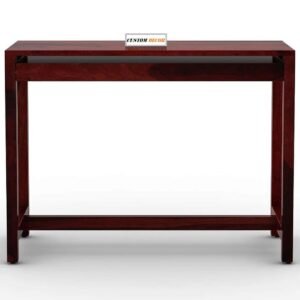 Custom Decor Solid Sheesham Wood Sturdy Table for Living Room - (Mahogany Finish)