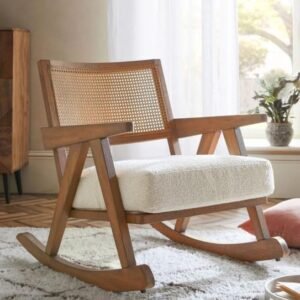Custom Decor Shesham Wood Traditional Rocking Tropical Comfortable Rocking Chair |