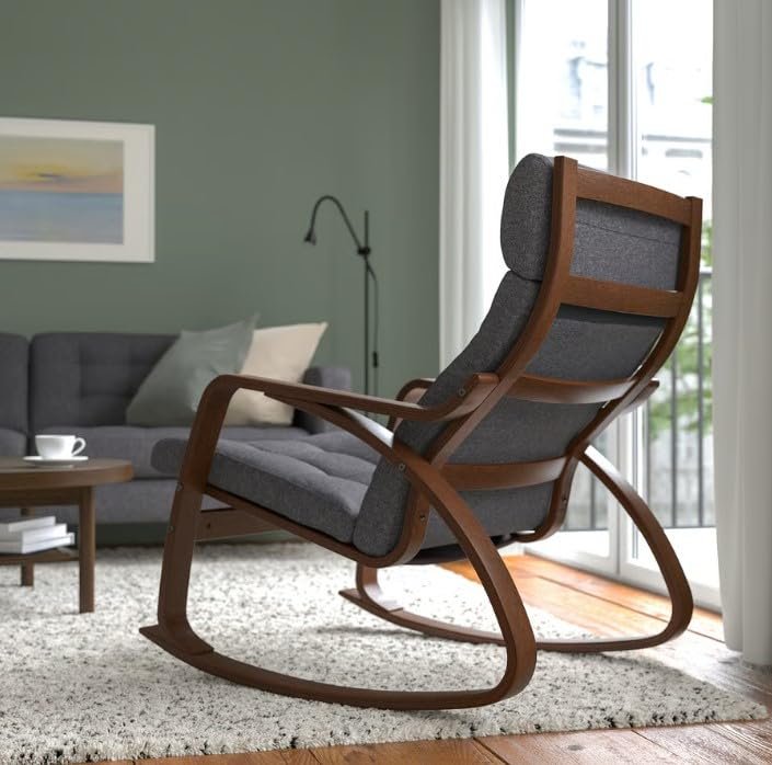 51lNIdPjpQL Custom Decor Shesham Wood Traditional Rocking Tropical Comfortable Rocking Chair | - Image 5