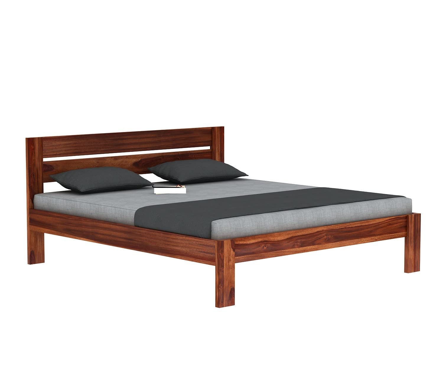 51nlSMxS5BL._SL1500_ Custom Decor Sheesham Wood King & Queen Size Wooden Storage Bed Solid Back Rest Cushion Honey Finish (Queen, Deisgn 4) - Image 4
