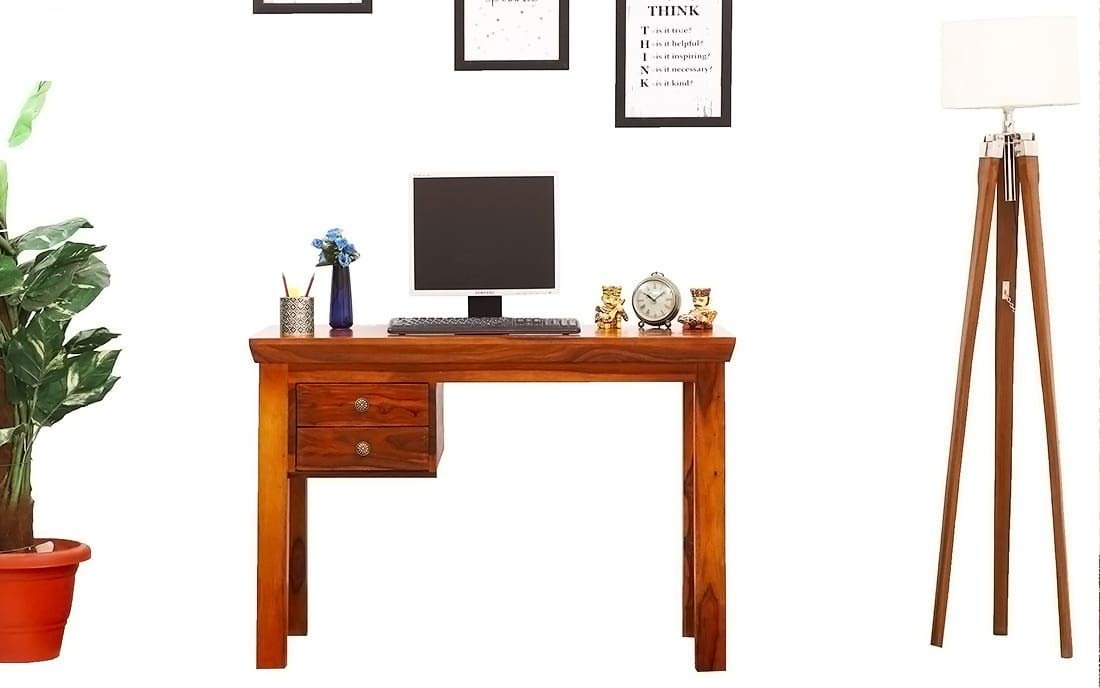 51pMkj8TilL._SL1100_ Custom Decor Sheesham Wood Study Table for Living Room, Office Table for Home, Console Table (Natural Finish) - Image 3