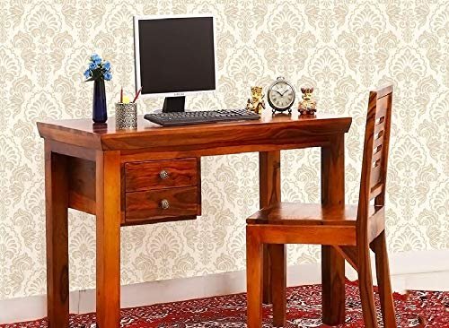 51wBxakW9WL Custom Decor Sheesham Wood Study Table for Living Room, Office Table for Home, Console Table (Natural Finish)