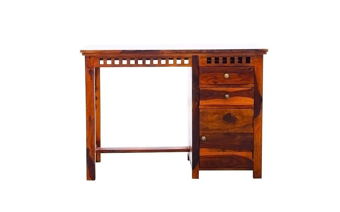 51xqEfhNnAL._SL1100_ Custom Decor Sheesham Wood Study Table for Living Room, Office Table for Home, Console Table (Natural Finish) (Design 5) - Image 4