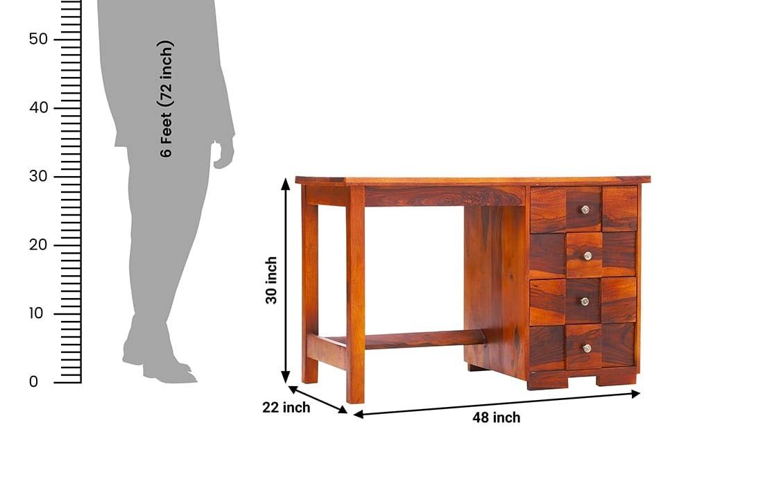 51y1cf7q2lL._SL1100_ Custom Decor Sheesham Wood Study Table for Living Room, Office Table for Home, Console Table (Natural Finish) - Image 8
