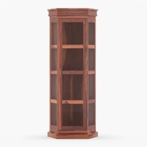 Custom Decor Edison Sheesham Solidwood House Corner Wall Rack Shelf Heavy Duty - Honey