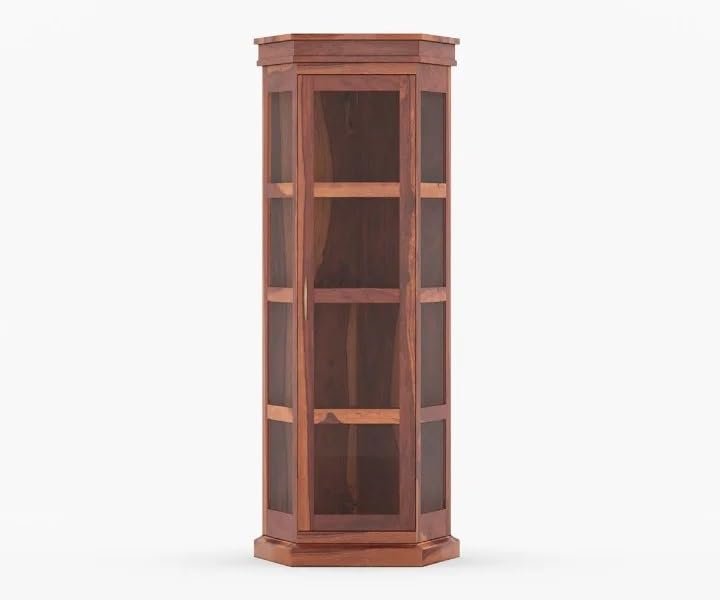 Custom Decor Edison Sheesham Solidwood House Corner Wall Rack Shelf Heavy Duty - Honey