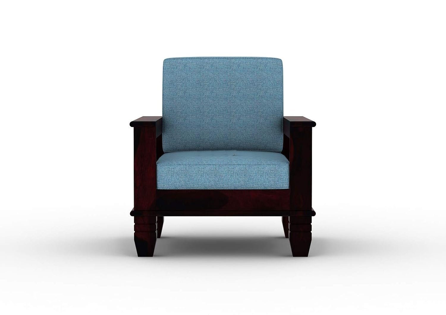 61-QWCYW2cL._SL1500_ Custom Decor Sheesham Wood 3+1+1 Seater Sofa Set for Living Room | 5 Seater | Walnut Finish | Blue Fabric | Contemporary Style - Image 8