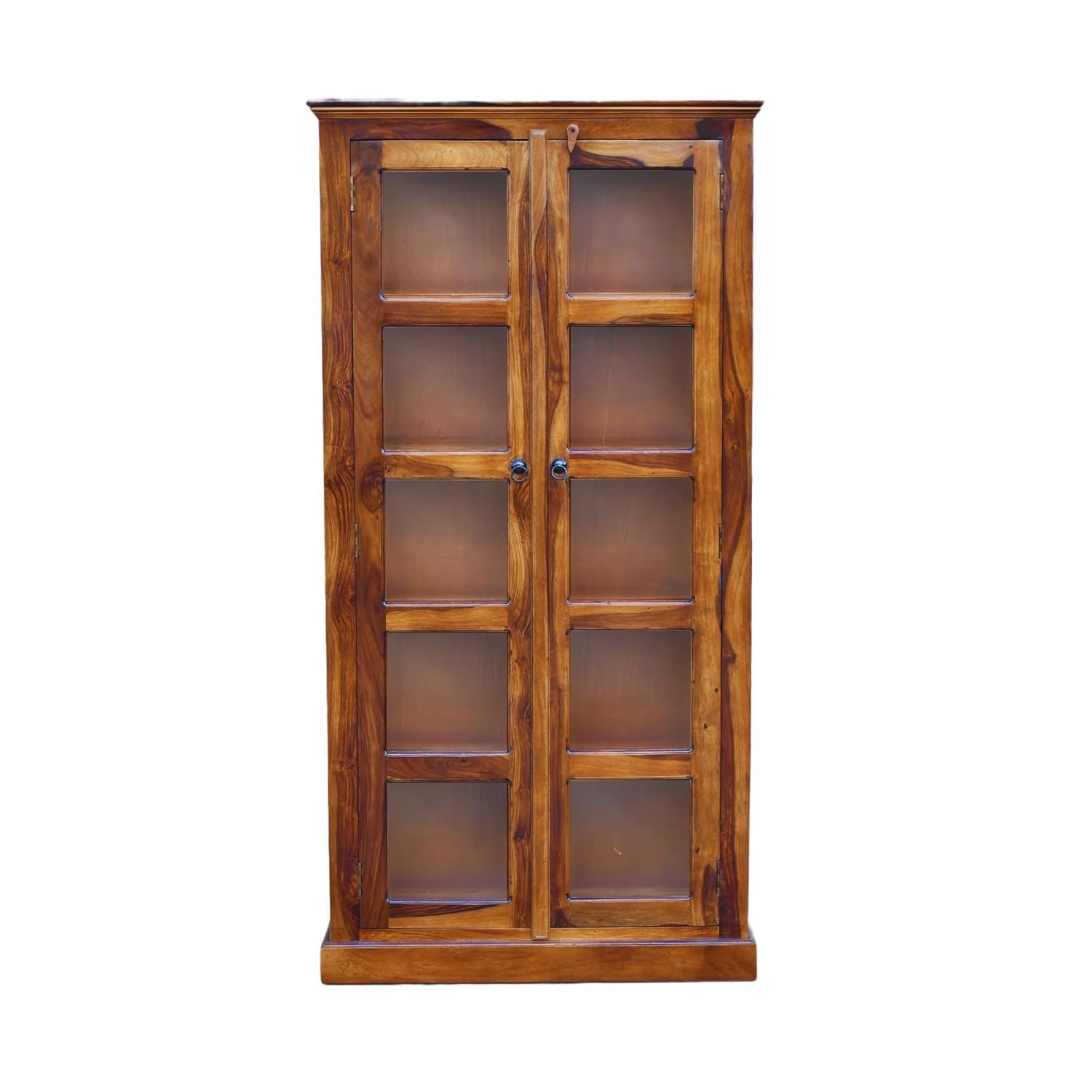 617cSMqg8oL._SL1500_ Custom Decor Wooden Crockery Cabinet with Glass Door | Wooden Book Shelf for Home Library | Bookshelf Crockery Unit for Home & Kitchen Living Room | - Image 4