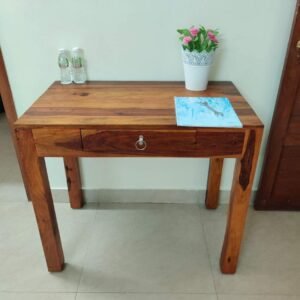 Custom Decor Sheesham Wood Solid Wood Study Table (Free Standing, Finish Color - Provincial Honey Finish)