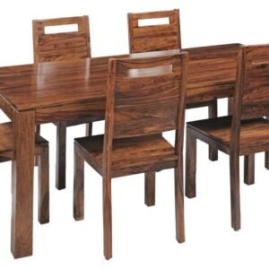 Custom Decor Six Seater Dining Table Set (Brown)
