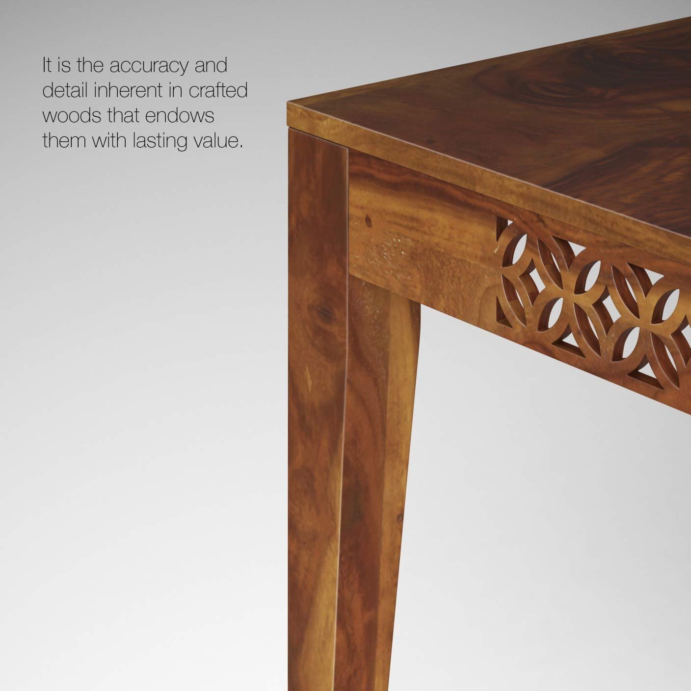 61VBjXOC6eL._SL1408_ Custom Decor Homes PureWood 6 Seater Dining Set (Finish Color - Honey) - Image 7
