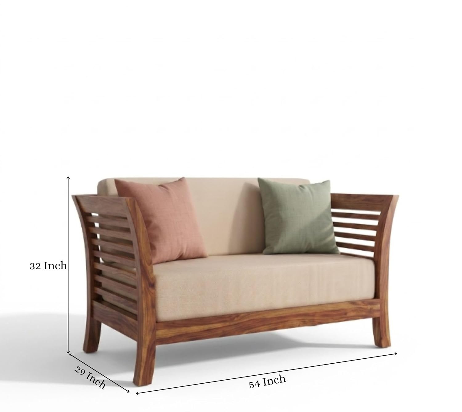 61a9XnUoC6L._SL1500_ Custom Decor Sheesham Sofa Set for Living Room Wood Furniture | Office | Wooden Sofa Set 3+2+1 | Walnut Brown (3+2+1) - Image 4