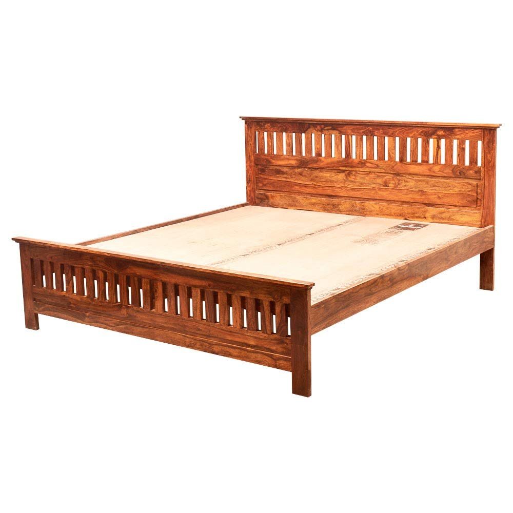 61fSpCpaSoL._SL1000_ Custom Decor Sheesham Wood Jodhpur Bed - Honey - Image 5