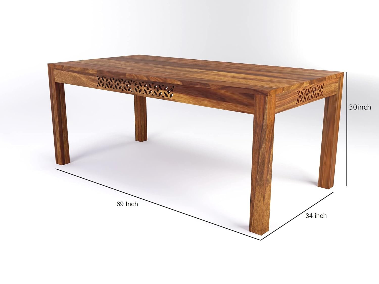 61mJcb+kz4L._SL1500_ Custom Decor Solid Wood Dining Table 8 Seater with Chair | Dining Room Furniture - Image 6