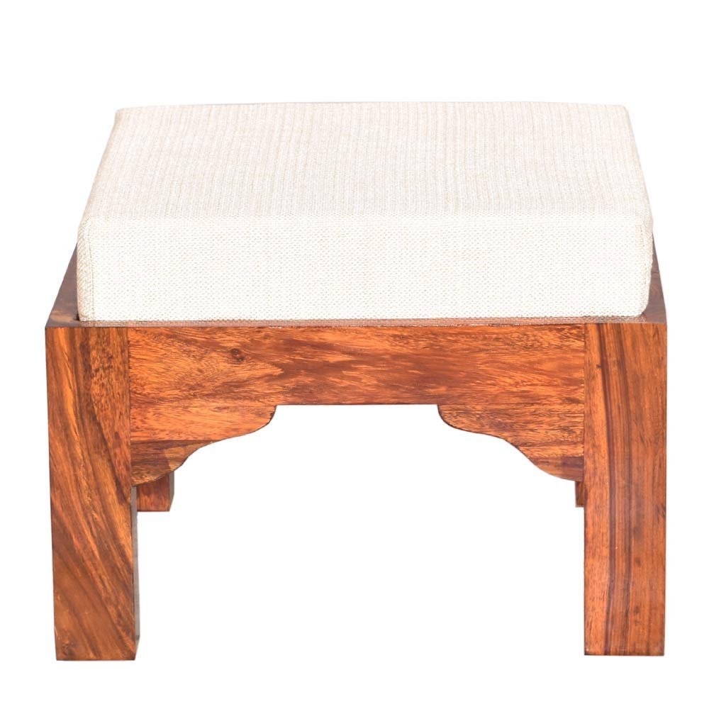 61u2ZwuoFnL._SL1000_ Custom Decor Wooden Coffee Table with 4 Stools for Living Room | Glossy Polish Teak Finish, with Cushion - Image 7