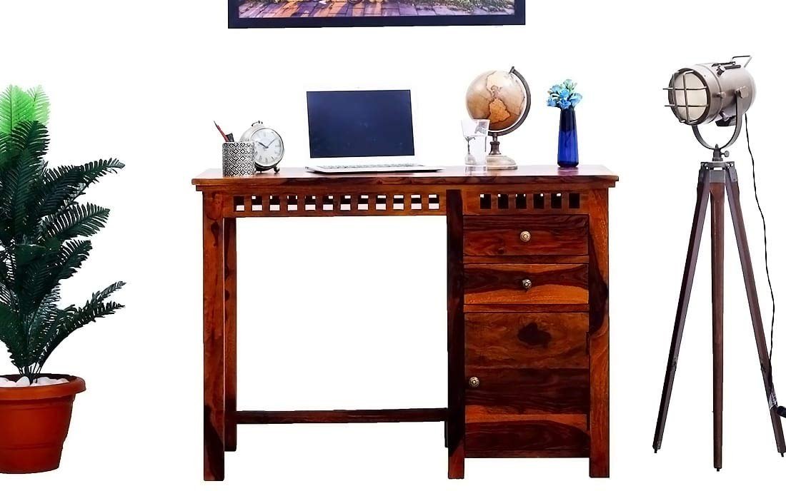 61vz8xv7ZqL._SL1100_ Custom Decor Sheesham Wood Study Table for Living Room, Office Table for Home, Console Table (Natural Finish) (Design 5)