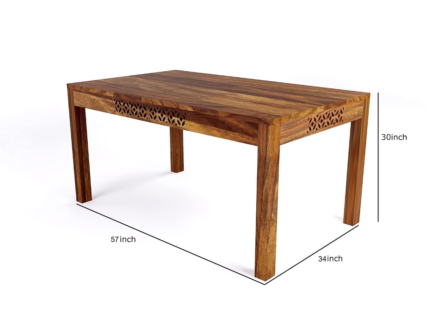 61x1PDn2QAL._SL1500_ Custom Decor Solid Wood Dining Table 6 Seater with Chair | Dining Room Furniture | Dining Table 6 Seater Set Wooden - Image 5