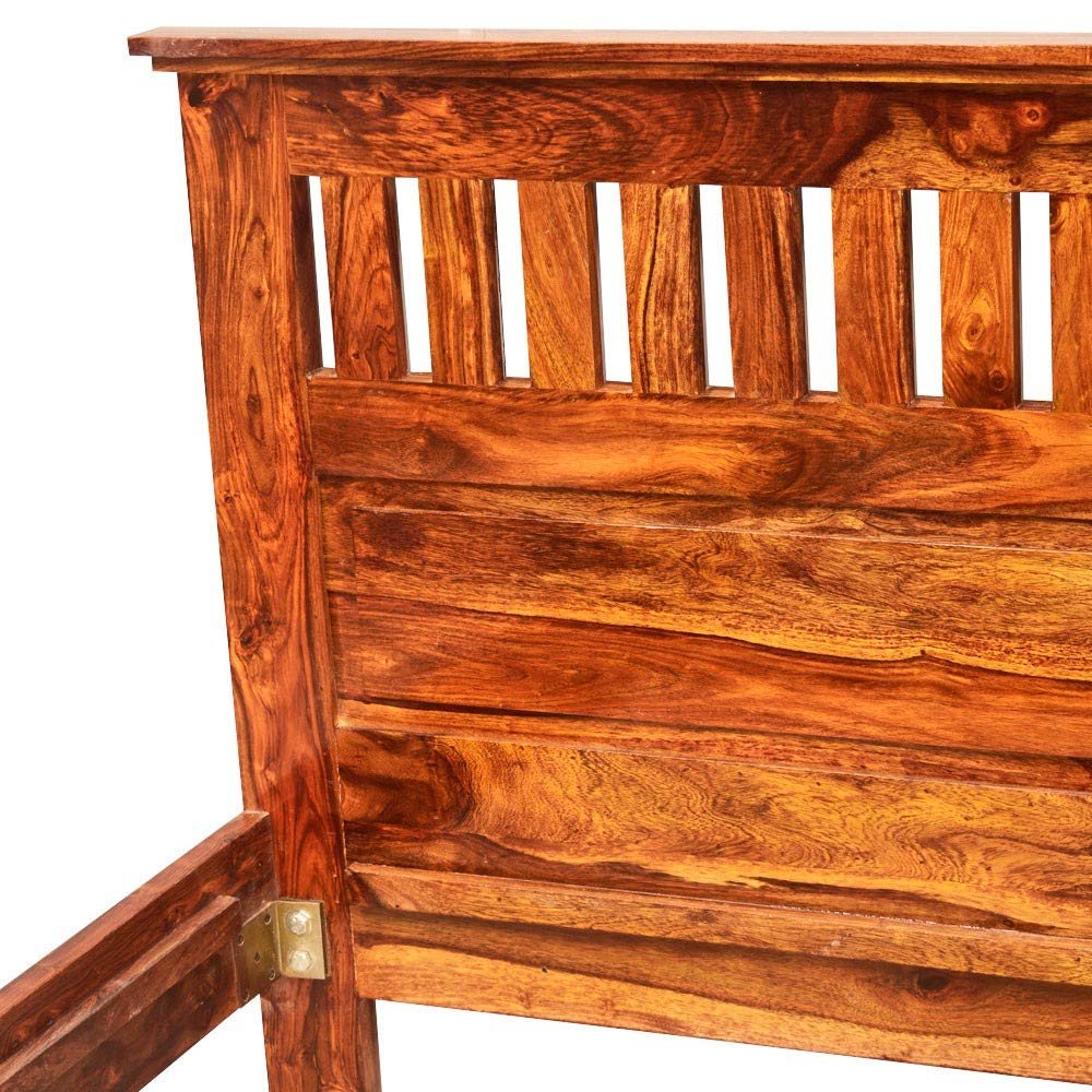 71-oIhe68tL._SL1000_ Custom Decor Sheesham Wood Jodhpur Bed - Honey - Image 7
