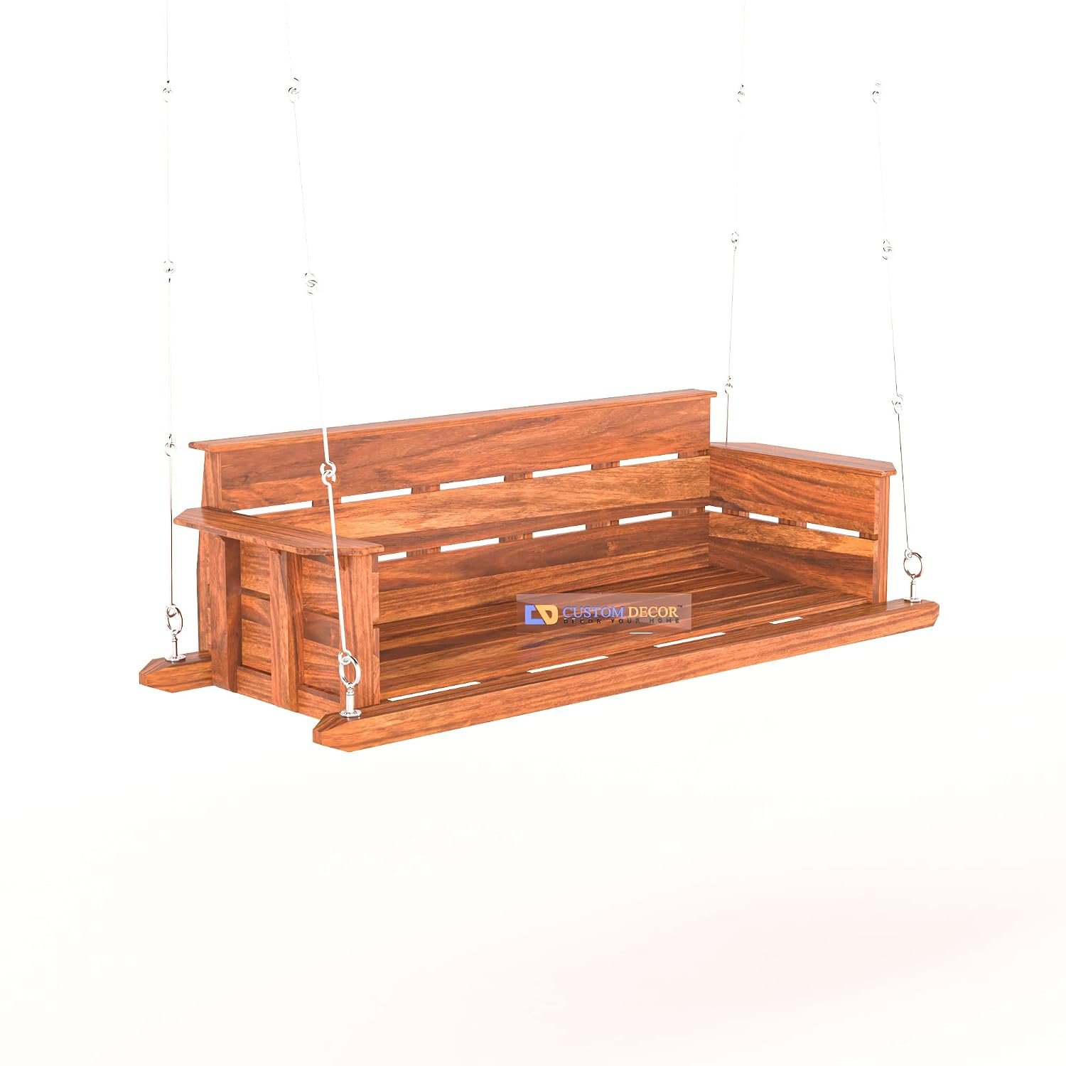 710Hf+7xo5L._SL1500_ Custom Decor Sheesham Wood Jhula for Home Indoor, Garden Outdoor Wooden Large Swing DIY(Do-It-Yourself) (Natural) - Image 7