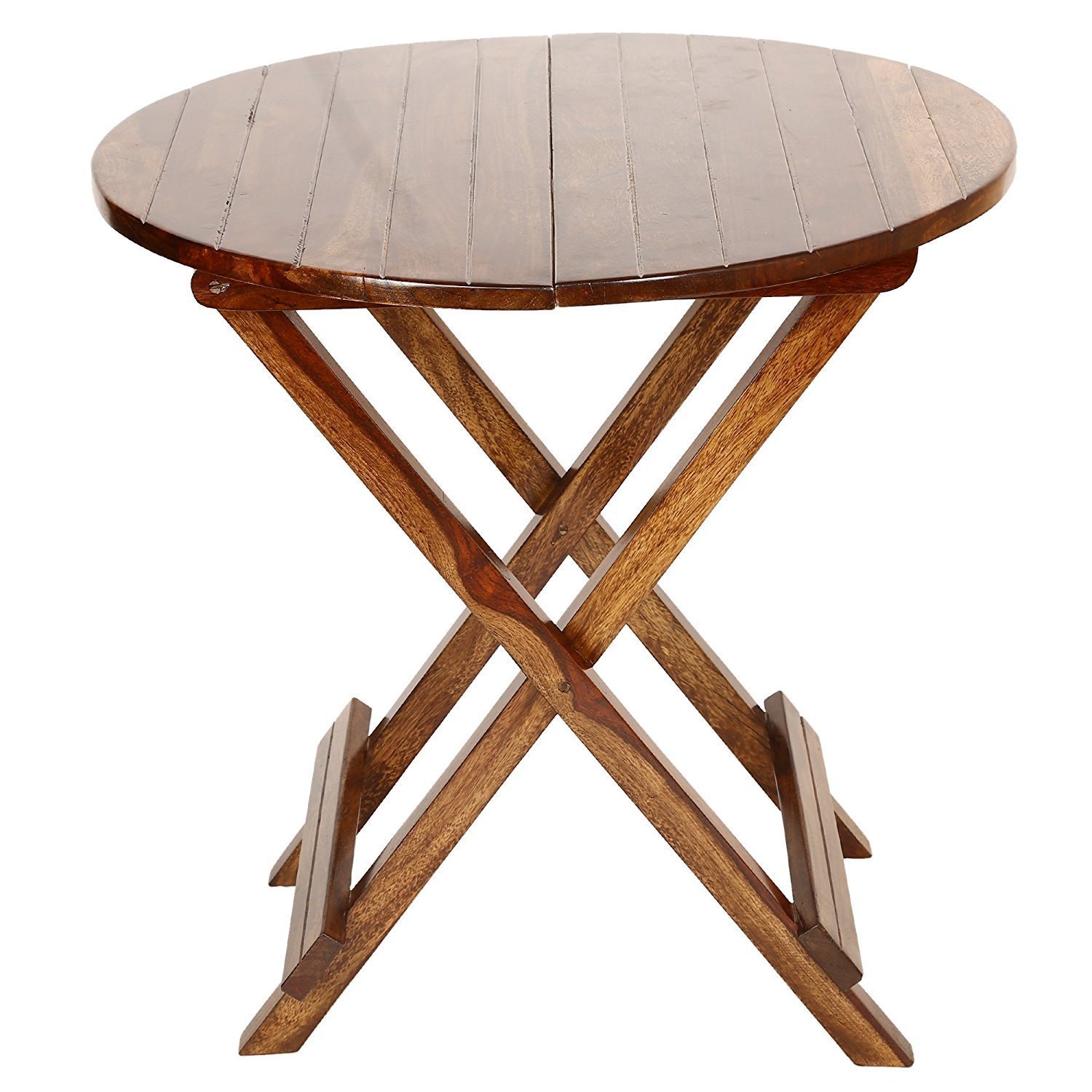 71479f8QwVL._SL1500_ Custom Decor 2 Piece Dining Set Cappuccino Folding Chair and Round Table (Dark Mahogany Finish) - Image 5