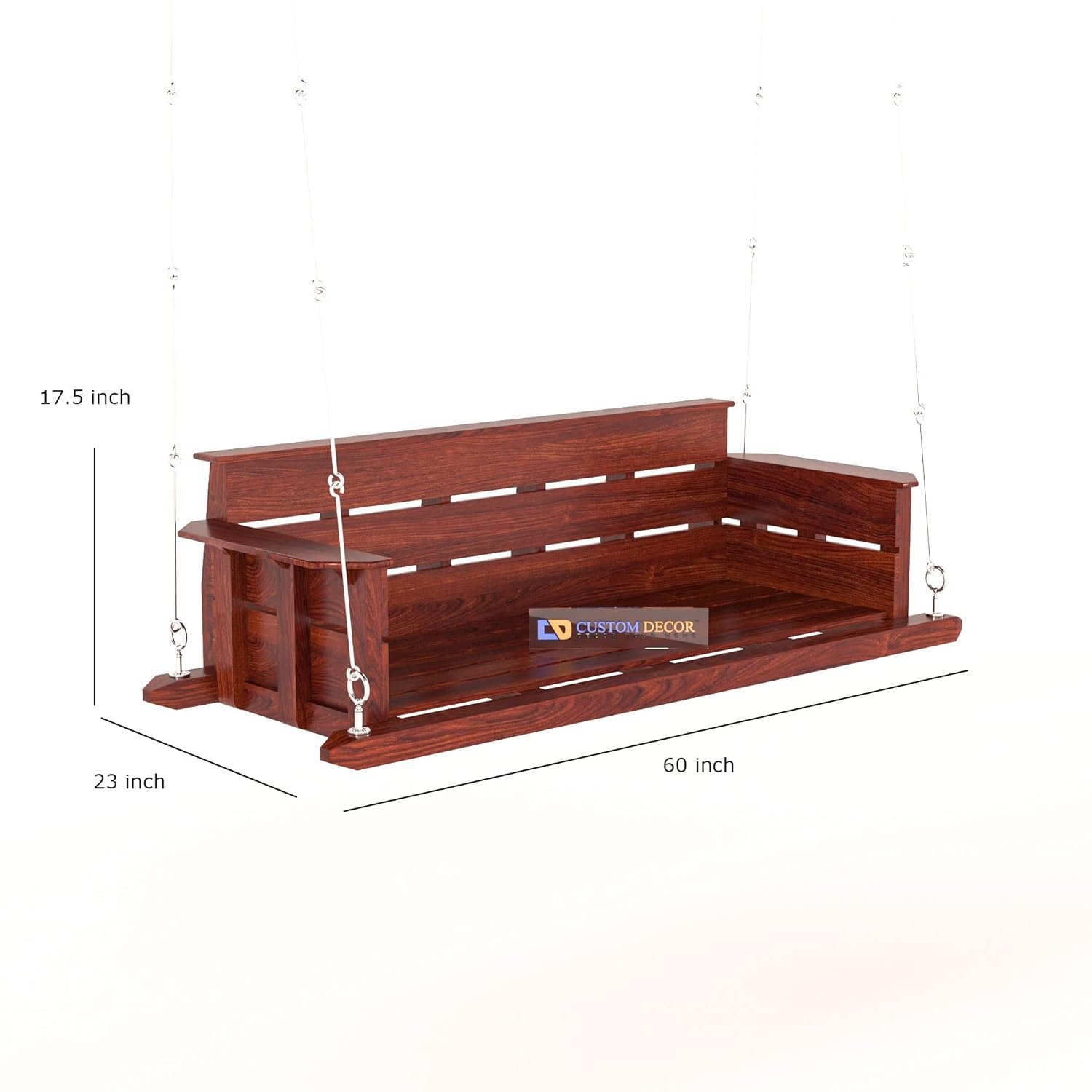 719ggnp9cZL._SL1500_ Custom Decor Sheesham Wood Jhula for Home Indoor, Garden Outdoor Wooden Large Swing DIY(Do-It-Yourself) (Mahogany) - Image 6