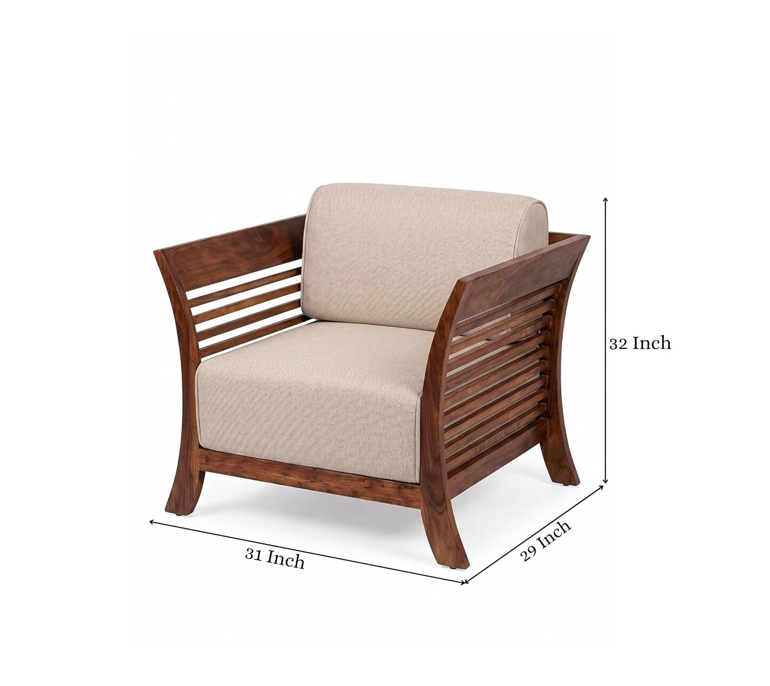71AHODcHImL._SL1500_ Custom Decor Sheesham Sofa Set for Living Room Wood Furniture | Office | Wooden Sofa Set 3+2+1 | Walnut Brown (3+2+1) - Image 5