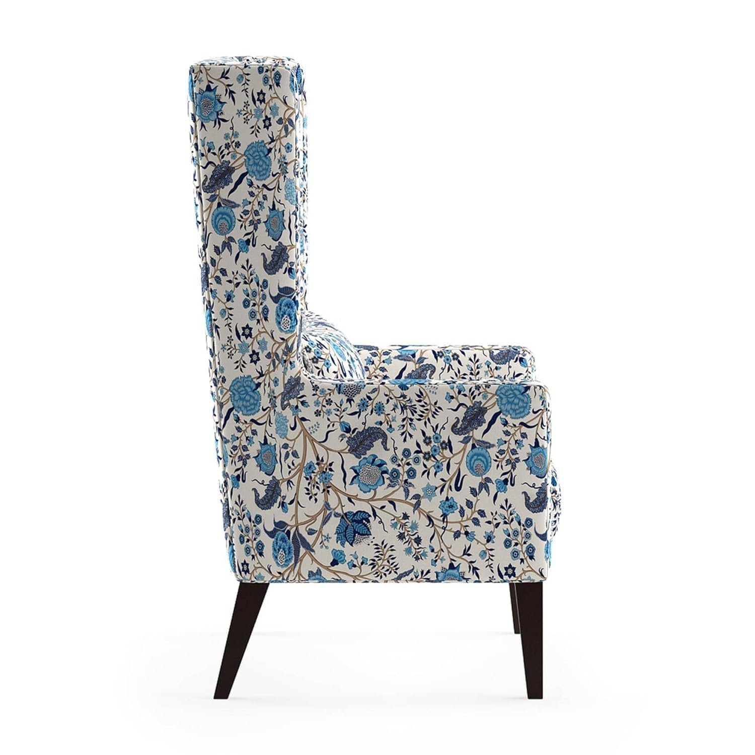 71NT1bxYrjL._SL1500_ Custom Decor Wooden Wing Chair Without Ottoman Stool | Wingback for Living Room | One Seater Sofa | High Density Foam | Accent Chair for Seating and Home Decor Furniture | (Japanese, Without Ottoman) - Image 6
