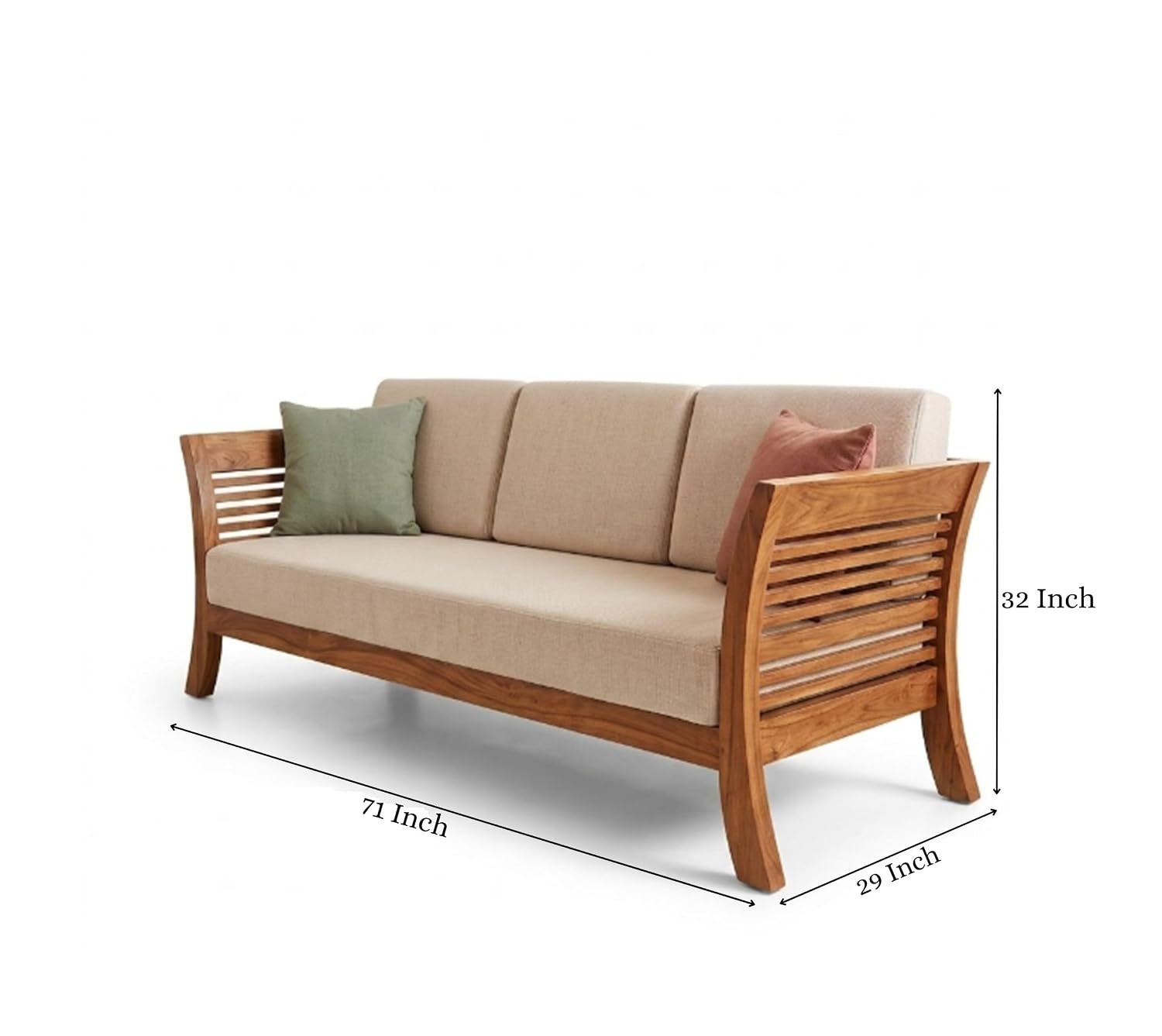 71OOp51BFrL._SL1500_ Custom Decor Sheesham Sofa Set for Living Room Wood Furniture | Office | Wooden Sofa Set 3+2+1 | Walnut Brown (3+2+1) - Image 3