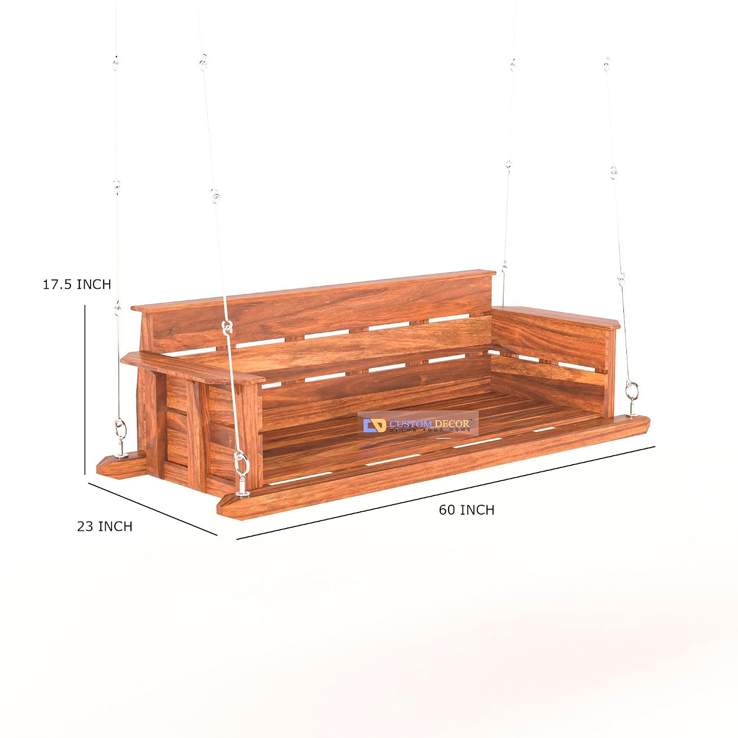 71PfPhwSvPL._SL1500_ Custom Decor Sheesham Wood Jhula for Home Indoor, Garden Outdoor Wooden Large Swing DIY(Do-It-Yourself) (Natural) - Image 3