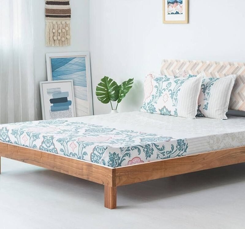 Custom Decor Solid Sheesham Wood Queen Size Bed for Bed Room, Living Room, Guest Room, Hotels, Restaurant