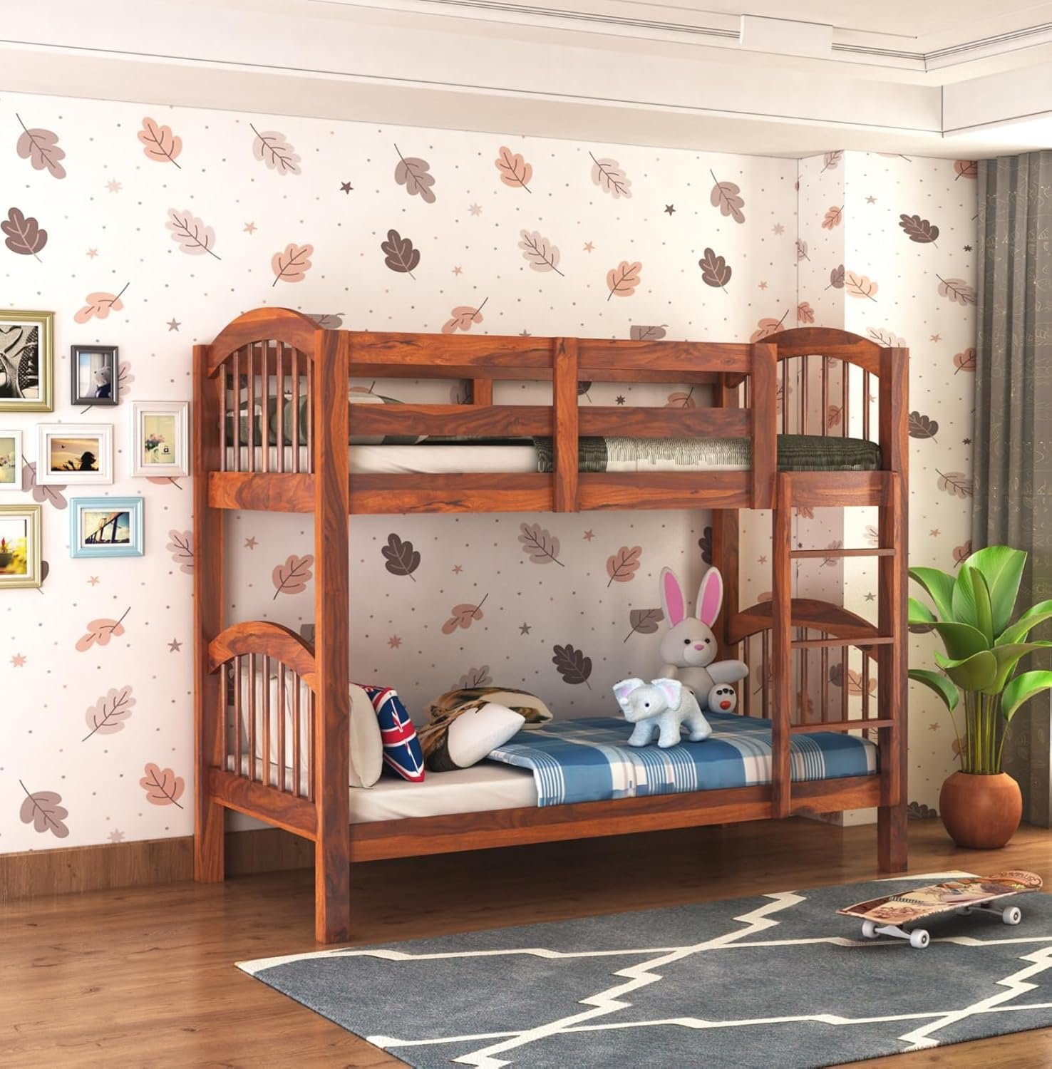 71f1Fff6RQL._SL1500_ Custom Decor Sheesham Wood Bunk Bed | Wooden Double Bed Bed Furniture for Bedroom | Living Room | Home (Froxy-N)