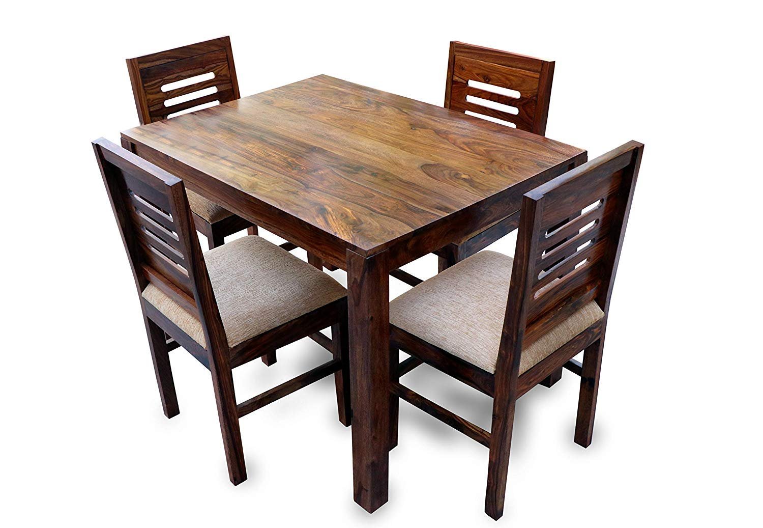 71fM6h4g2TL._SL1500_ Custom Decor Bistro Square Set Folding Table & Chair Dining Rattan Wicker Outdoor Furniture Seat, 5PC - Brown Honey Teak