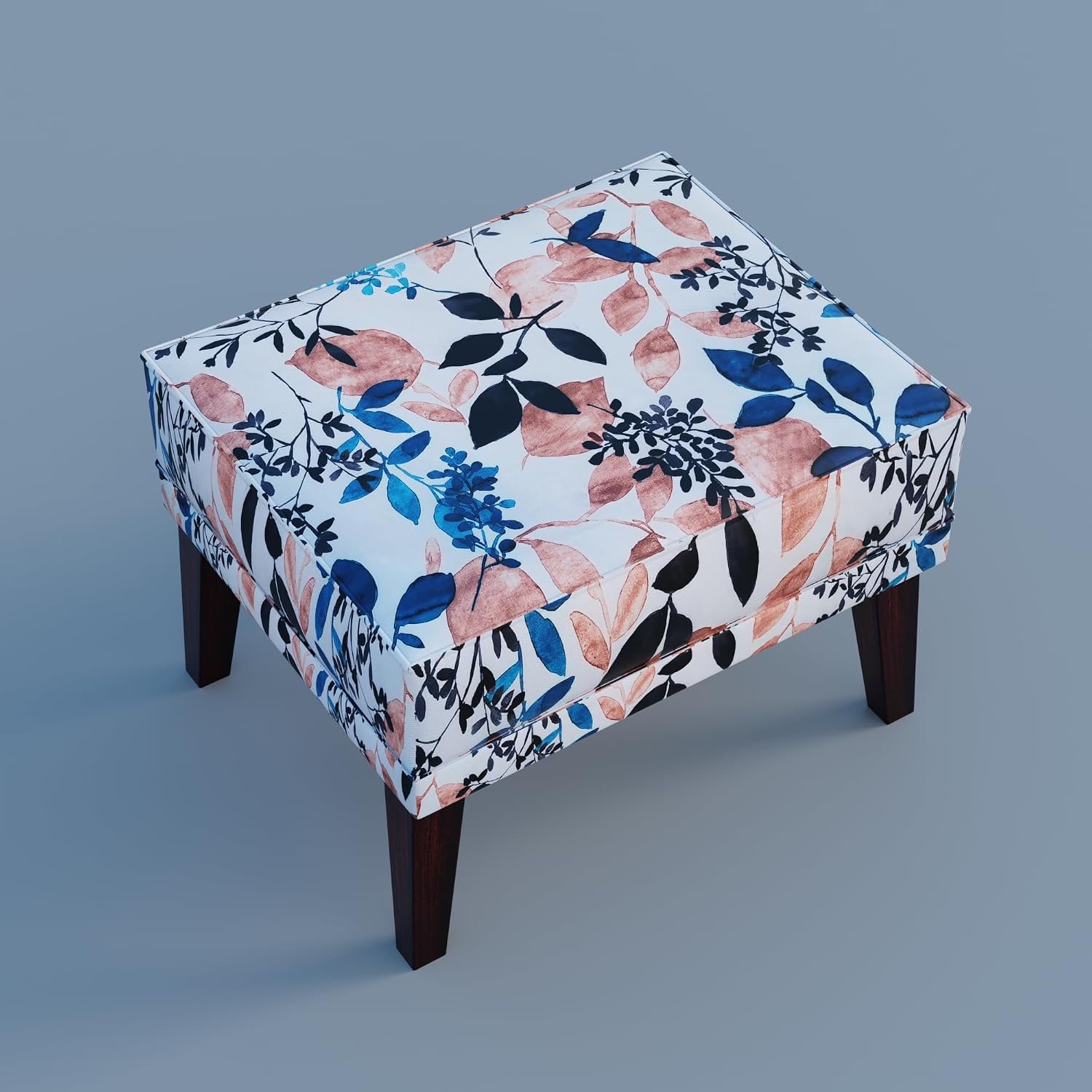 71v5nGGqWNL._SL1500_ Custom Decor Wooden Wing Chair with Ottoman Stool | Wingback for Living Room | One Seater Sofa | High Density Foam | Accent Chair for Seating and Home Decor Furniture | (Floral Frost, with Ottoman) - Image 10